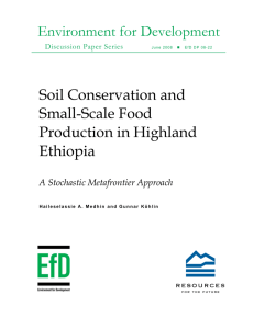 Environment for Development Soil Conservation and Small-Scale Food Production in Highland