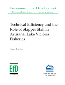 Environment for Development Technical Efficiency and the Role of Skipper Skill in