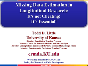 Missing Data Estimation in Longitudinal Research: It’s not Cheating! It’s Essential!