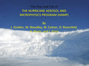 THE HURRICANE AEROSOL AND MICROPHYSICS PROGRAM (HAMP) By