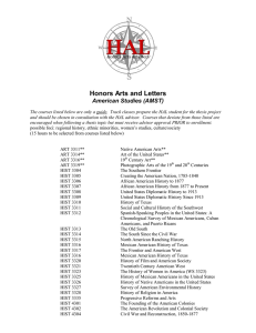 Honors Arts and Letters American Studies (AMST)