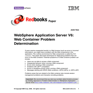 Red books WebSphere Application Server V6: Web Container Problem