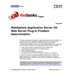 Red books WebSphere Application Server V6: Web Server Plug-in Problem