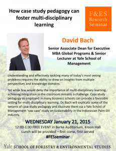 David Bach  How case study pedagogy can foster multi-disciplinary