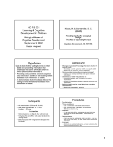 HD FS 631 Learning &amp; Cognitive Development in Children