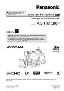 AG-HMC80P Operating Instructions
