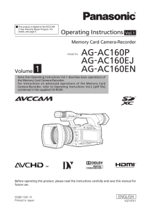 AG-AC160P Operating Instructions