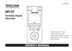 DR-07 Portable Digital Recorder