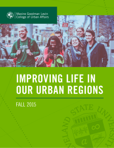 IMPROVING LIFE IN OUR URBAN REGIONS FALL 2015