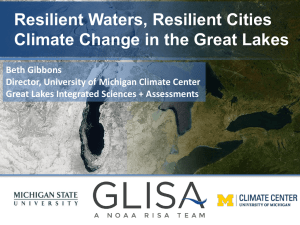 Resilient Waters, Resilient Cities Climate Change in the Great Lakes
