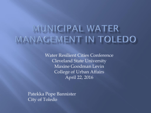 Water Resilient Cities Conference Cleveland State University Maxine Goodman Levin
