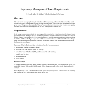 Supersnap Management Tools Requirements Overview: