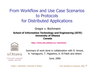 From Workflow and Use Case Scenarios to Protocols for Distributed Applications