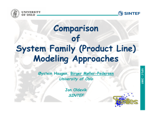 Comparison of System Family (Product Line) Modeling Approaches