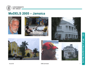 MoDELS 2005 – Jamaica OO – W hat a Woonderful Woorld