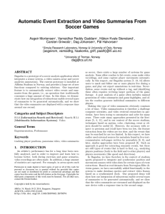 Automatic Event Extraction and Video Summaries From Soccer Games