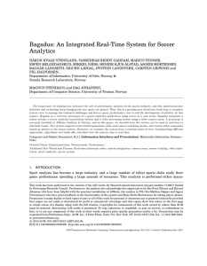 Bagadus: An Integrated Real-Time System for Soccer Analytics