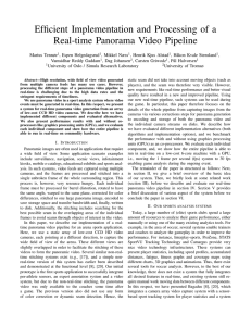 Efficient Implementation and Processing of a Real-time Panorama Video Pipeline