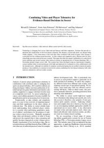 Combining Video and Player Telemetry for Evidence-Based Decisions in Soccer