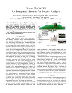 Demo: B An Integrated System for Soccer Analysis AGADUS
