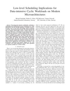 Low-level Scheduling Implications for Data-intensive Cyclic Workloads on Modern Microarchitectures