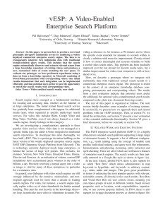 ESP: A Video-Enabled Enterprise Search Platform V