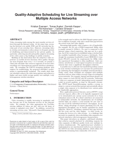 Quality-Adaptive Scheduling for Live Streaming over Multiple Access Networks