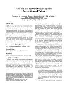 Fine-Grained Scalable Streaming from Coarse-Grained Videos