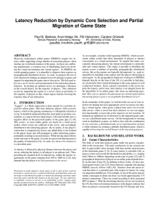 Latency Reduction by Dynamic Core Selection and Partial