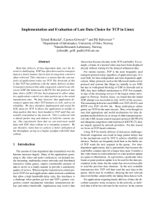 Implementation and Evaluation of Late Data Choice for TCP in...
