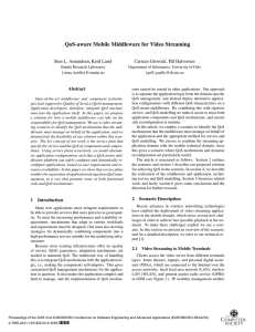 QoS-aware Mobile Middleware for Video Streaming Sten L. Amundsen, Ketil Lund