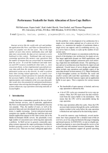 Performance Tradeoffs for Static Allocation of Zero-Copy Buffers