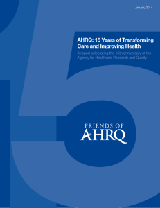 AHRQ: 15 Years of Transforming Care and Improving Health