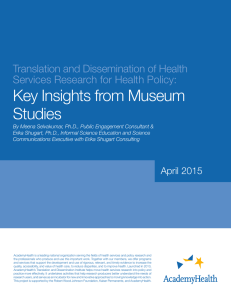 Key Insights from Museum Studies Translation and Dissemination of Health