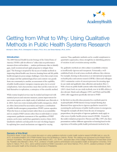 Getting from What to Why: Using Qualitative Introduction