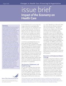 issue brief Impact of the Economy on Health Care