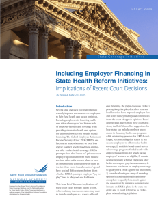 Including Employer Financing in State Health Reform Initiatives: Introduction