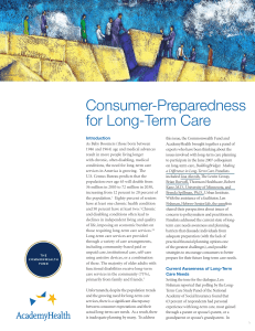 Consumer-Preparedness for Long-Term Care