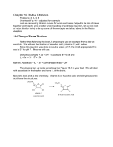 Chapter 16 Redox Titrations
