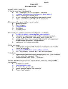 Name: Chem 465 Biochemistry II - Test 3