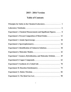 2015 - 2016 Version Table of Contents