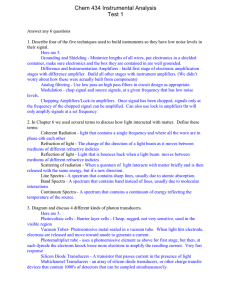 Chem 434 Instrumental Analysis Test 1