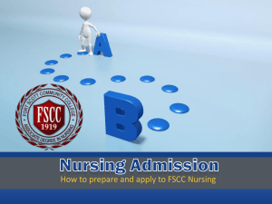 How to prepare and apply to FSCC Nursing