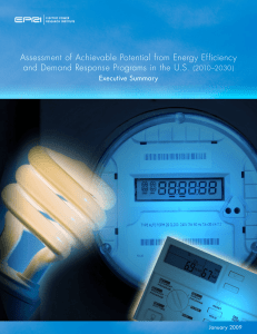 Assessment of Achievable Potential from Energy Efficiency (2010–2030) Executive Summary