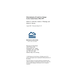 Determinants of Land-Use Change In the United States 1982-1997 Robert N. Stavins