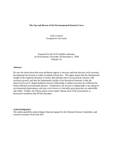 The Ups and Downs of the Environmental Kuznets Curve Arik Levinson