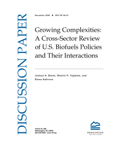 Growing Complexities: A Cross-Sector Review of U.S. Biofuels Policies
