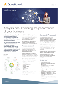 Analysis-one: Powering the performance of your business Operational KPI scorecard