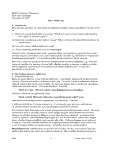 24.00: Problems of Philosophy Prof. Sally Haslanger November 16, 2005