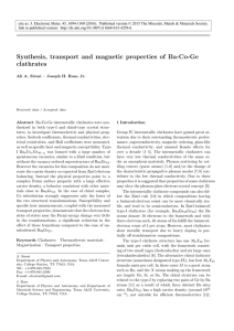 Synthesis, transport and magnetic properties of Ba-Co-Ge clathrates